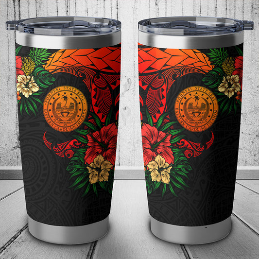Pohnpei State Tumbler Polynesian Tropical Coat Of Arms