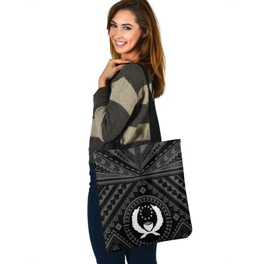 Pohnpei Custom Personalised Tote Bag Polynesian Tattoo Style
