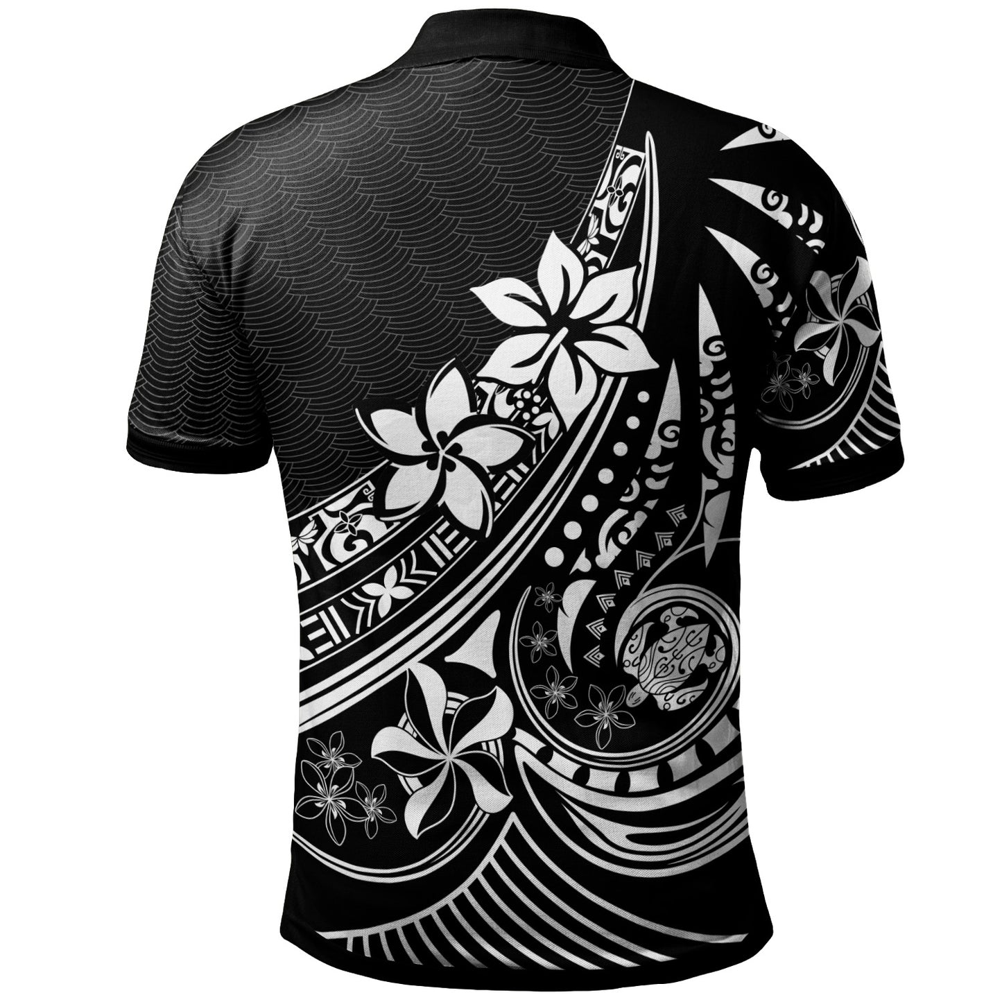 Pohnpei Polynesian Chief Polo Shirt - Black Version