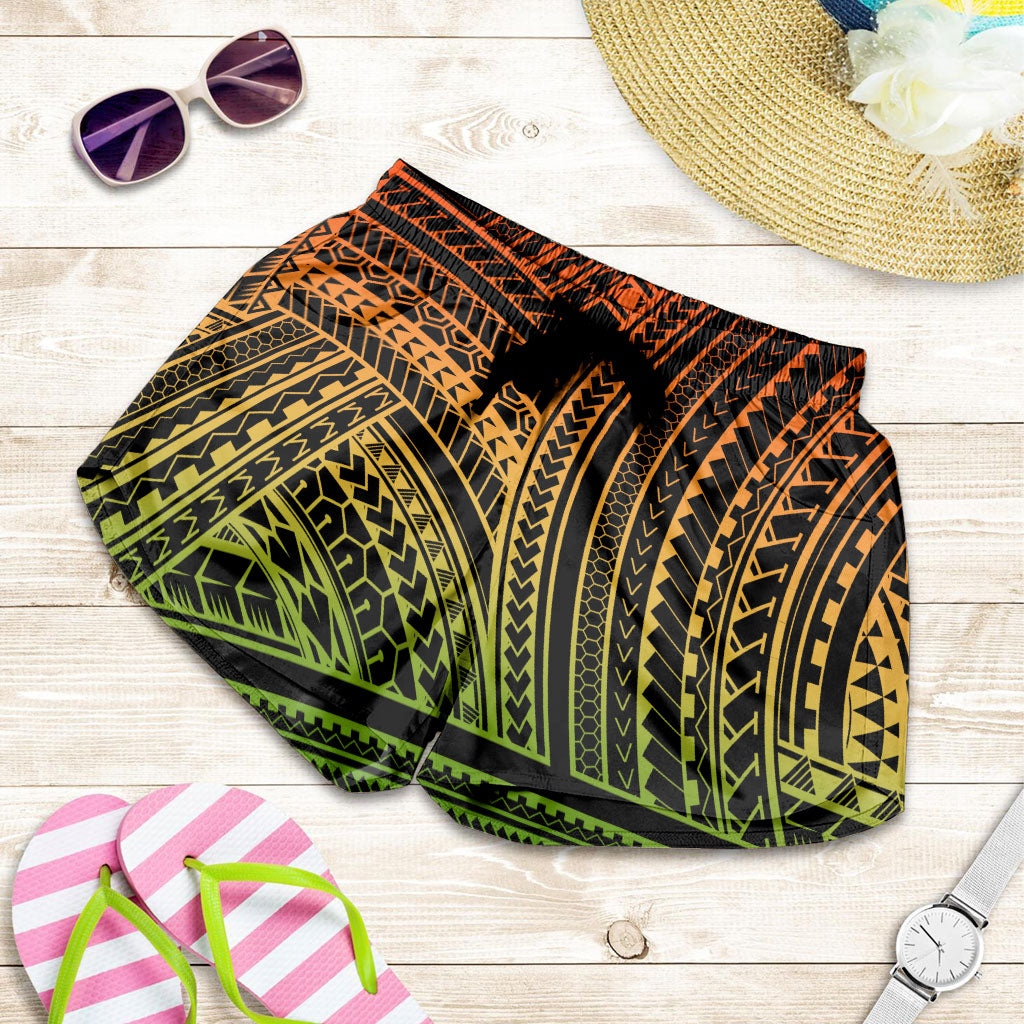 Hawaii Women Shorts Polynesia Pattern Reggae