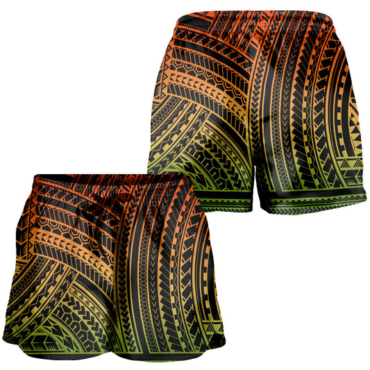 Hawaii Women Shorts Polynesia Pattern Reggae
