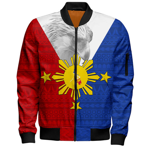 Philippines Filipinos Bomber Jacket Polynesia Tribal Flag Eagles