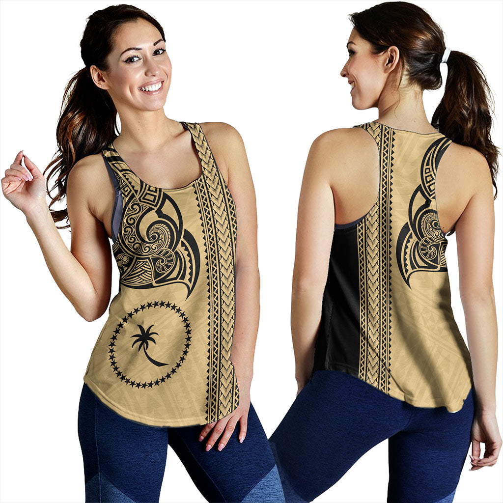 Chuuk State Women Tank Polynesia Coat Of Arms Tribal Tattoo