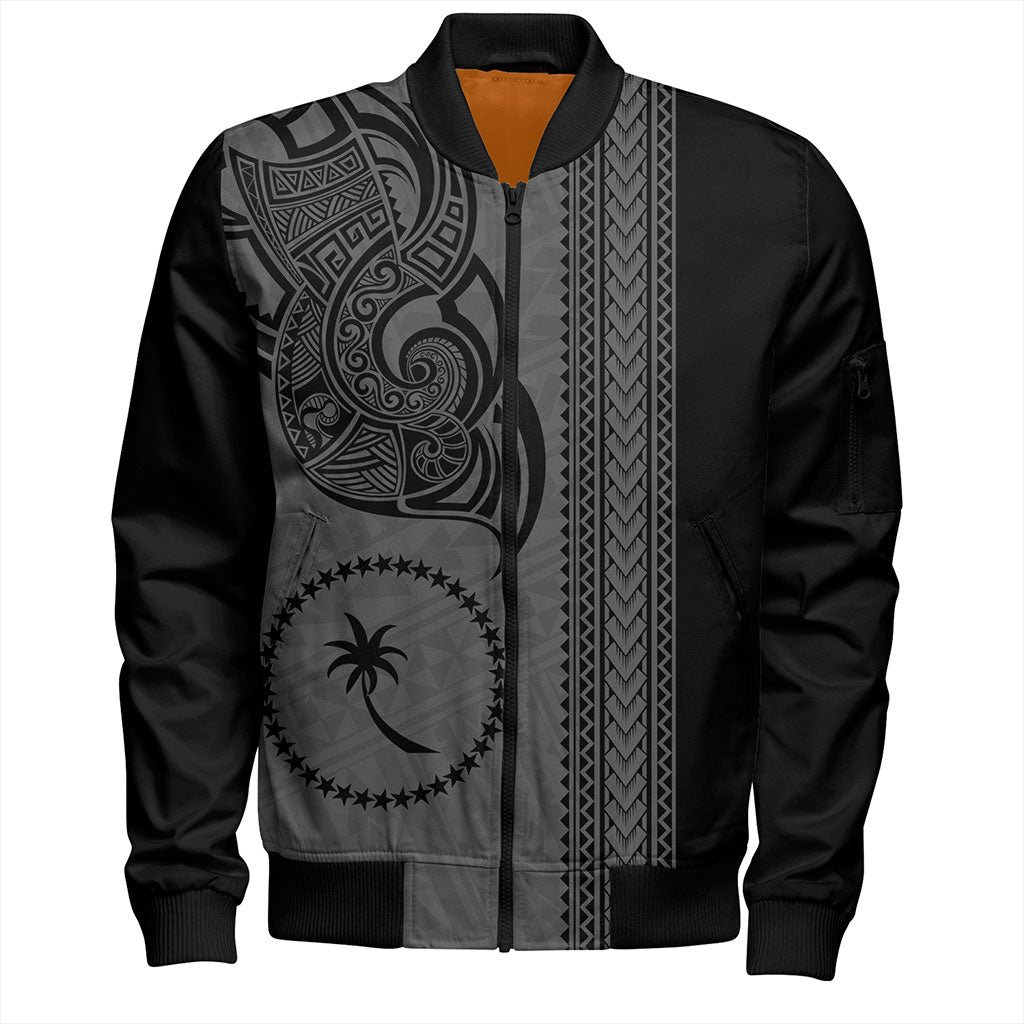 Chuuk State Bomber Jacket Polynesia Coat Of Arms Tribal Tattoo
