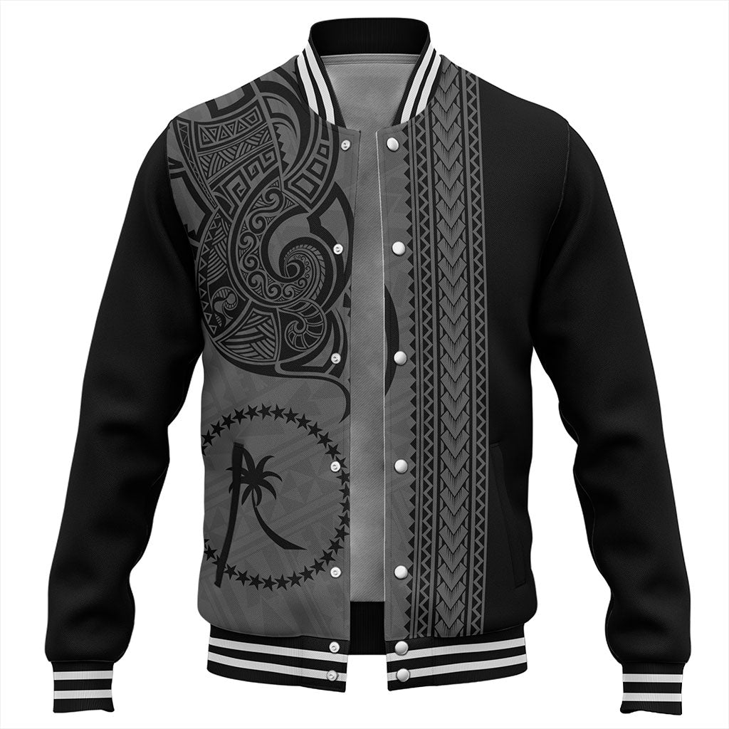 Chuuk State Baseball Jacket Polynesia Coat Of Arms Tribal Tattoo