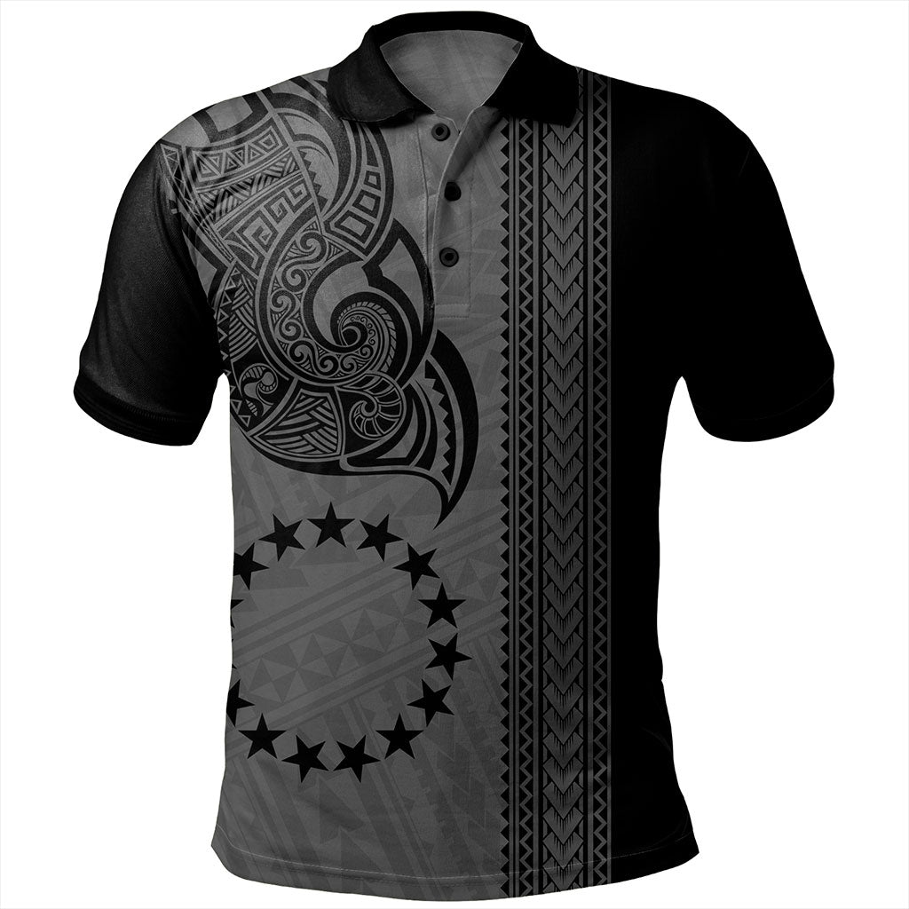 Cook Islands Polo Shirt Polynesian Coat Of Arms Tribal Tattoo