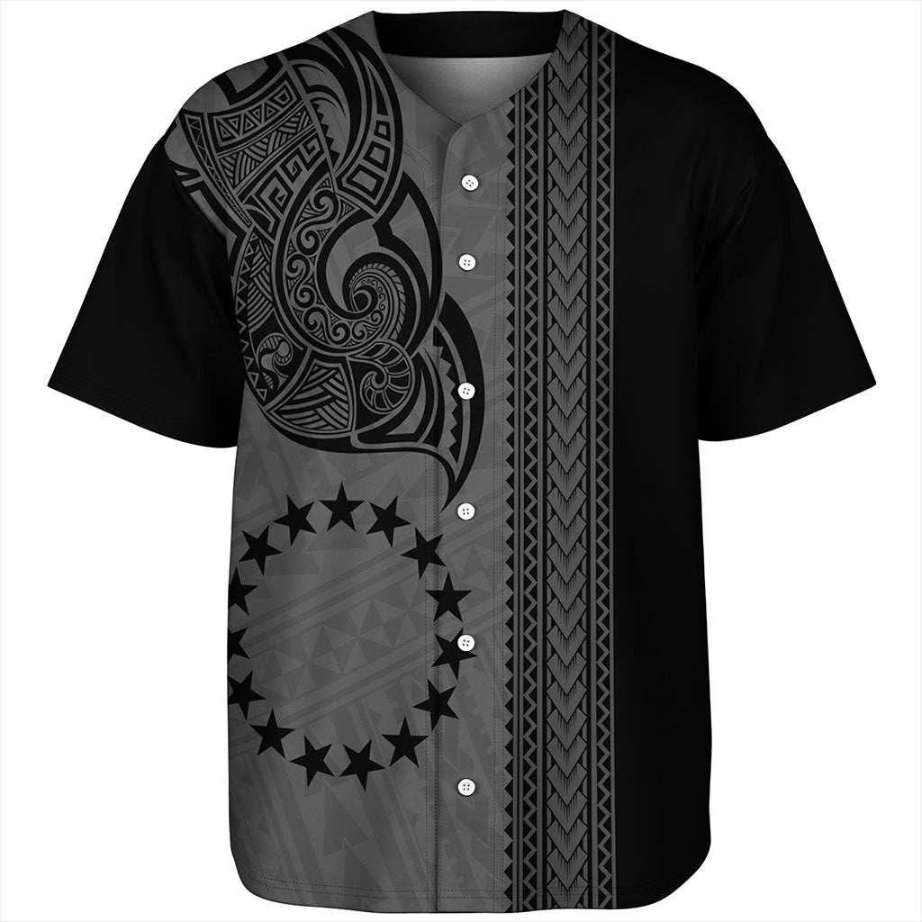 Cook Islands Baseball Shirt Polynesian Coat Of Arms Tribal Tattoo