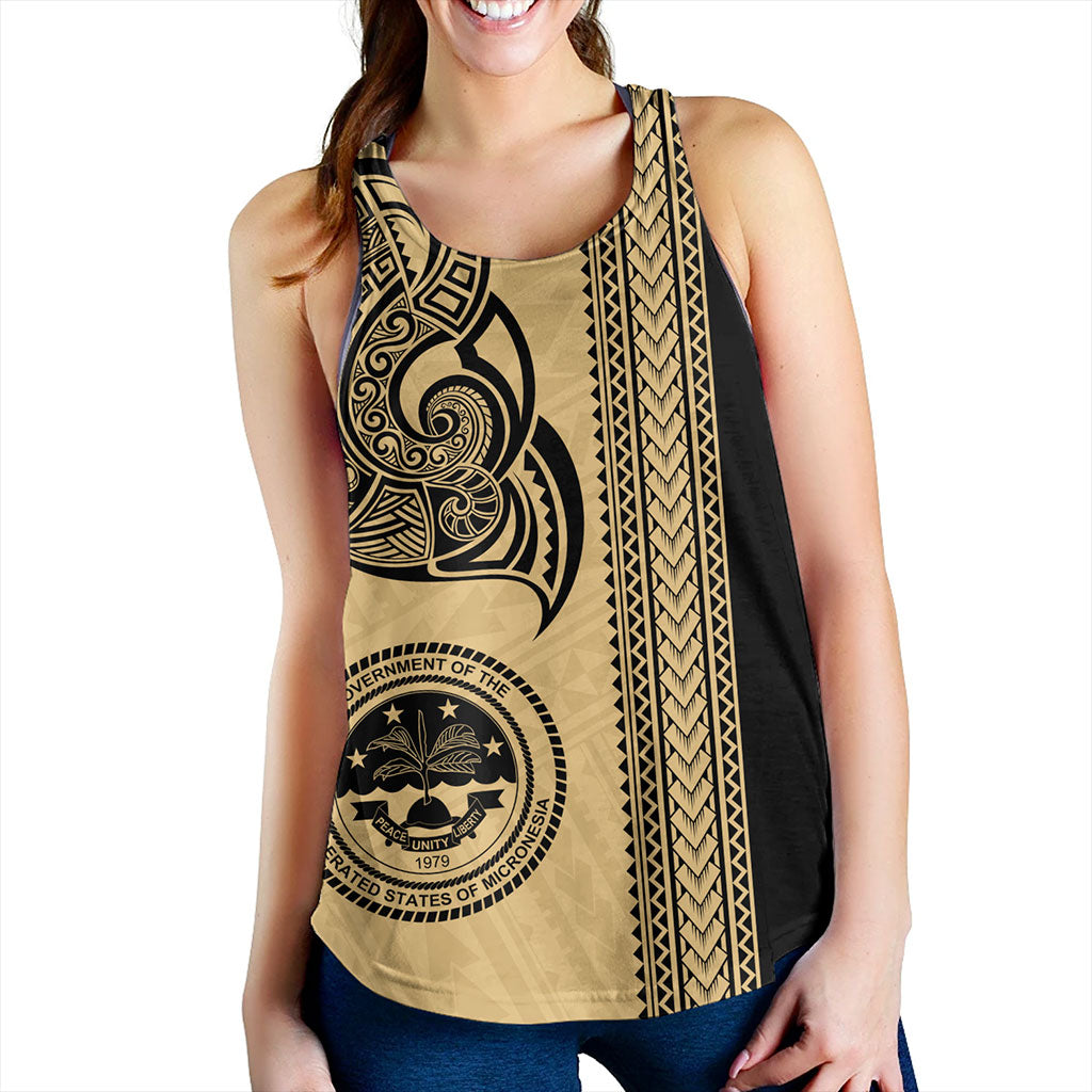 Federated States Of Micronesia Women Tank Polynesia Coat Of Arms Tribal Tattoo