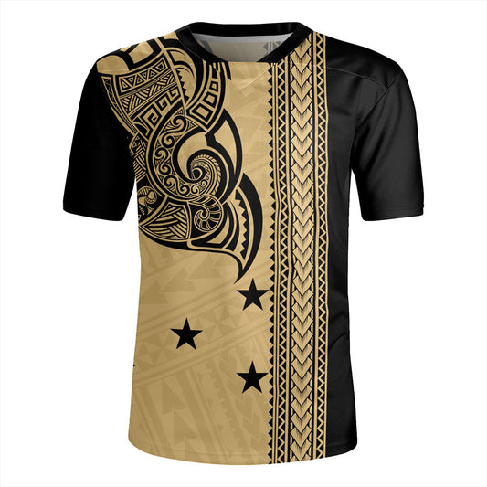 Gambier Islands Rugby Jersey Polynesian Coat Of Arms Tribal Tattoo