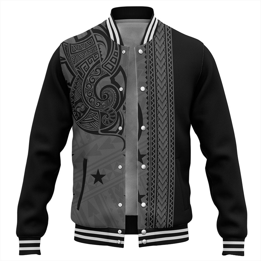 Gambier Islands Baseball Jacket Polynesian Coat Of Arms Tribal Tattoo