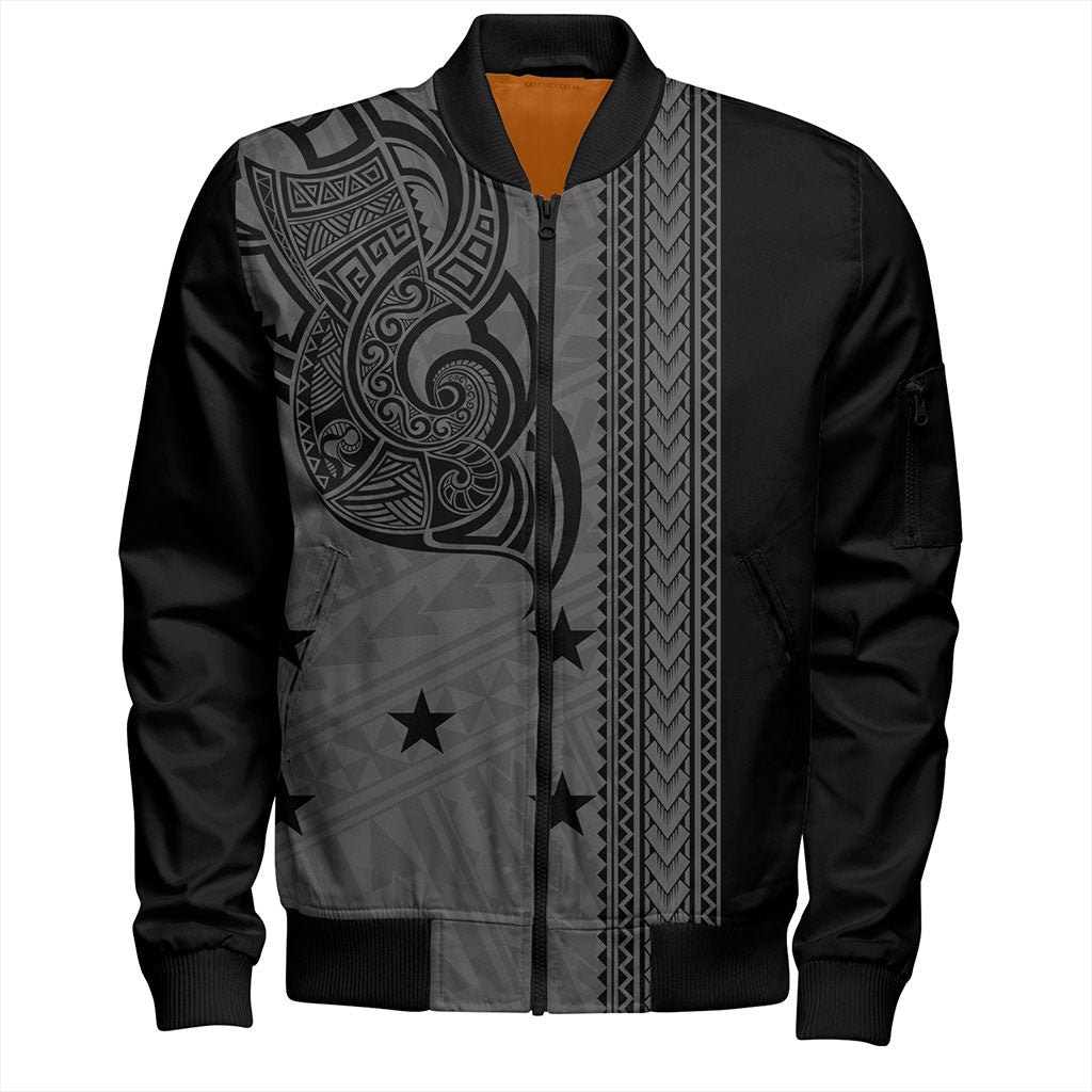 Gambier Islands Bomber Jacket Polynesian Coat Of Arms Tribal Tattoo