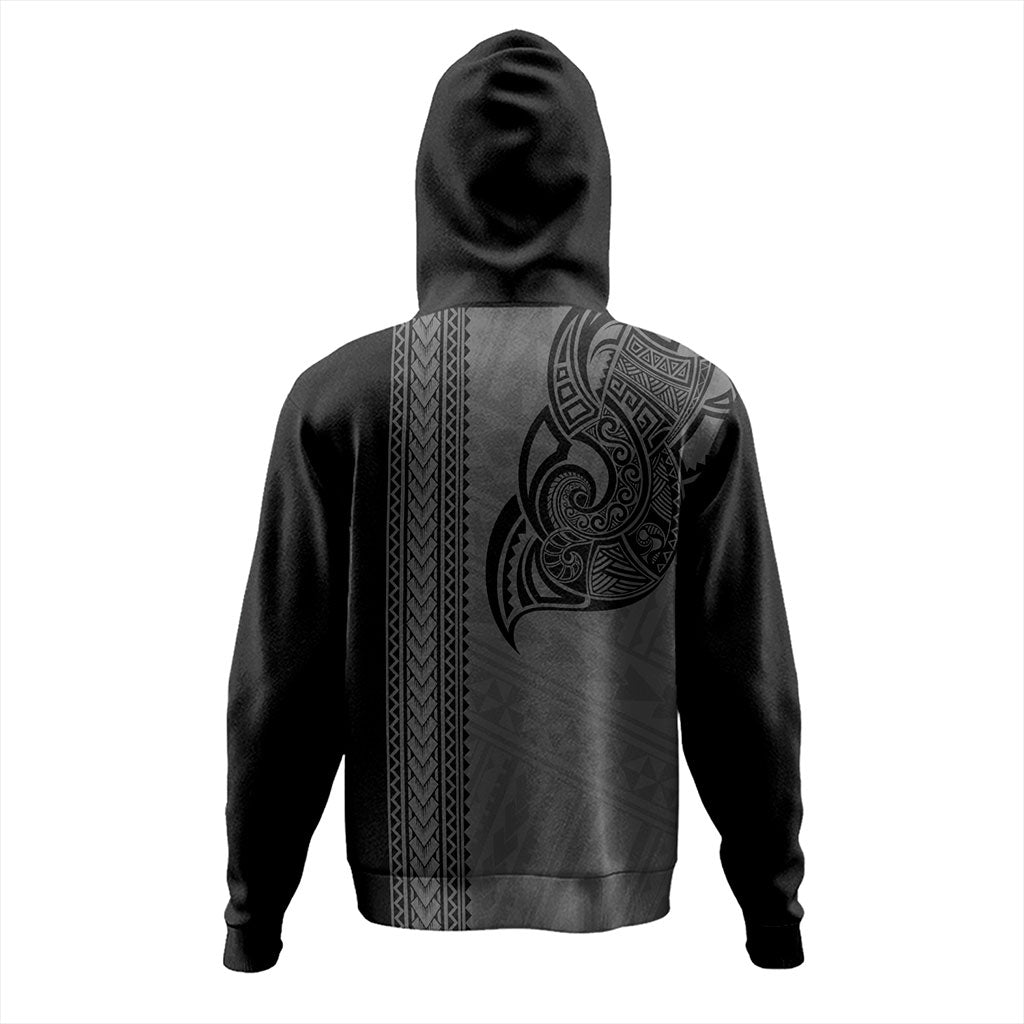 Hawaii Hoodie Polynesia Tribal Tattoo Grey