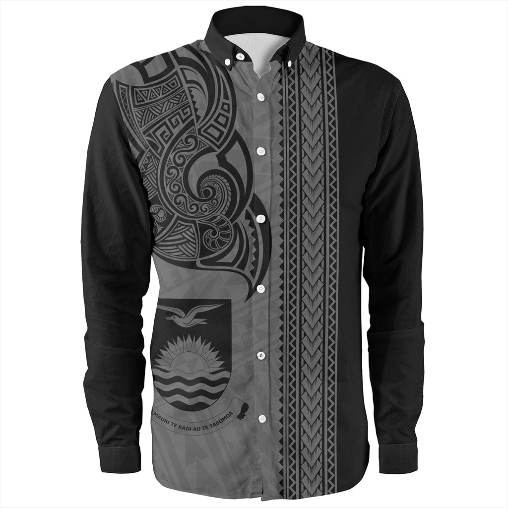 Kiribati Long Sleeve Shirt Polynesia Coat Of Arms Tribal Tattoo
