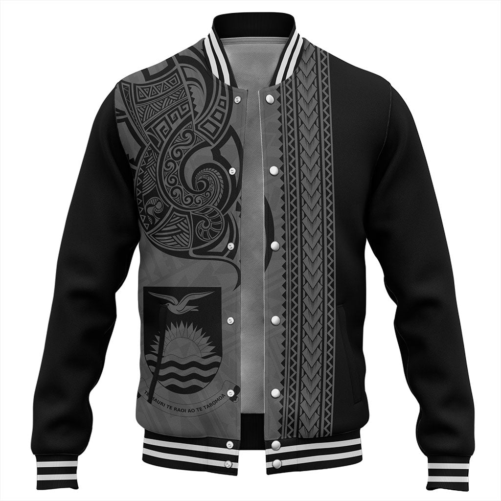 Kiribati Baseball Jacket Polynesia Coat Of Arms Tribal Tattoo