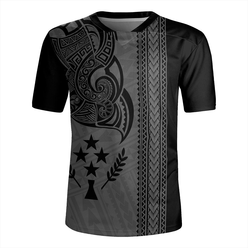 Kosrae Rugby Jersey Polynesia Coat Of Arms Tribal Tattoo
