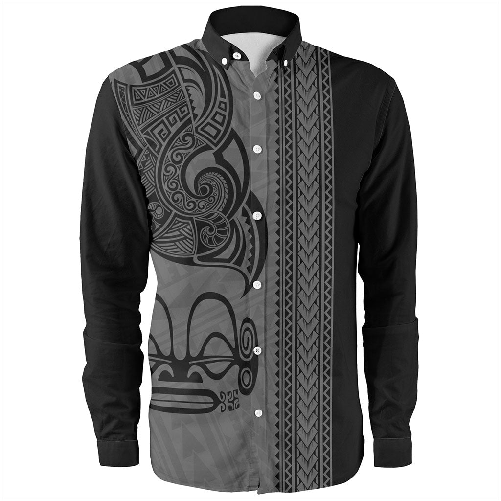 Marquesas Islands Long Sleeve Shirt Polynesian Coat Of Arms Tribal Tattoo