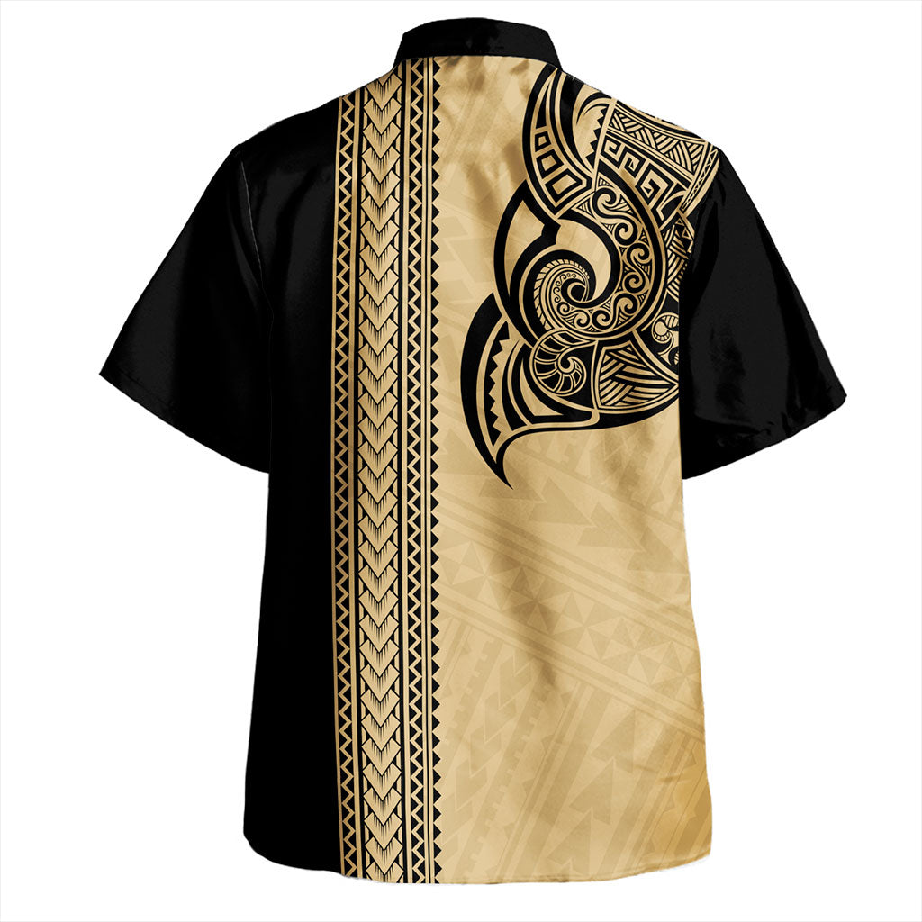 Papua New Guinea Hawaiian Shirt Tribal Tattoo PNG Gold
