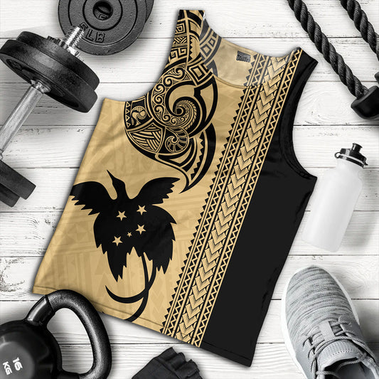 Papua New Guinea Tank Top Tribal Tattoo PNG Gold
