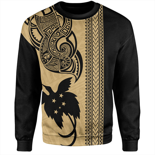Papua New Guinea Sweatshirt Tribal Tattoo PNG Gold