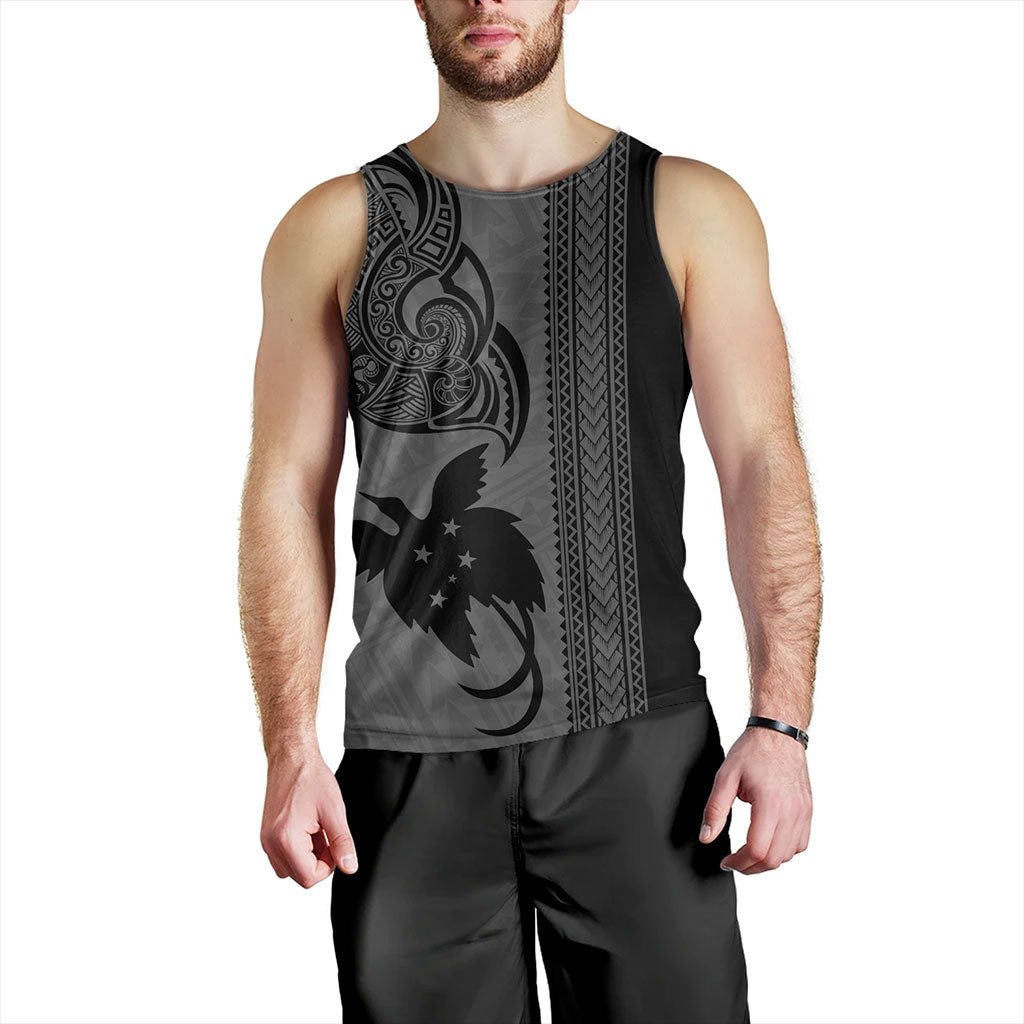 Papua New Guinea Tank Top Tribal Tattoo PNG Gray