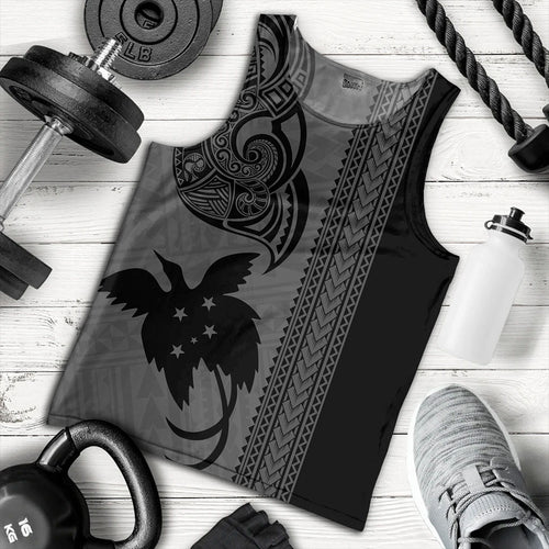 Papua New Guinea Tank Top Tribal Tattoo PNG Gray