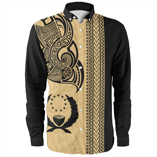 Pohnpei State Long Sleeve Shirt Polynesia Coat Of Arms Tribal Tattoo