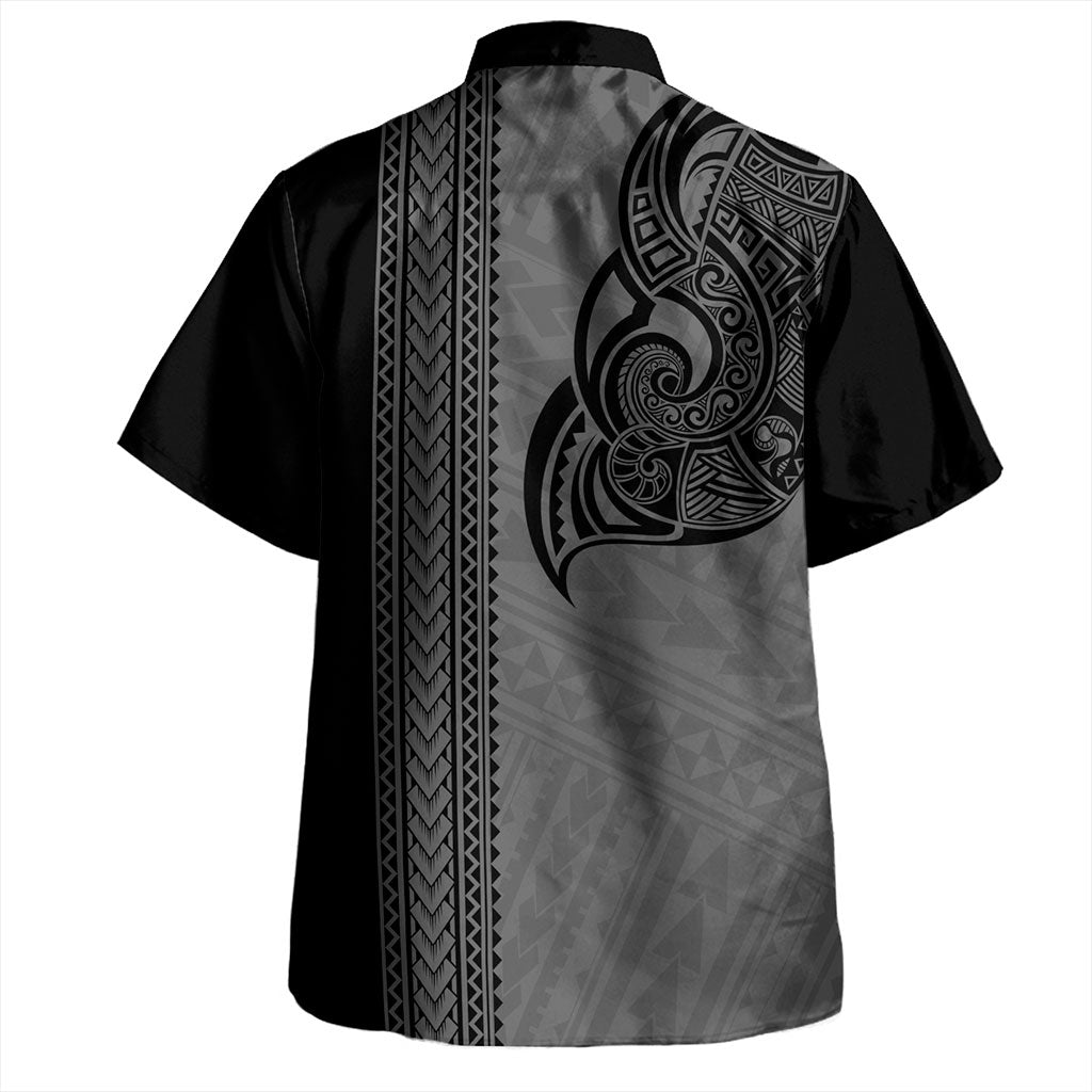 Samoa Hawaiian Shirt Polynesia Tribal Tattoo Grey