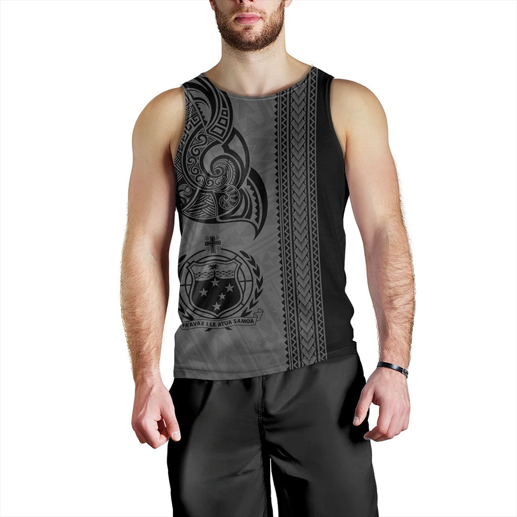 Samoa Tank Top Polynesia Tribal Tattoo Grey