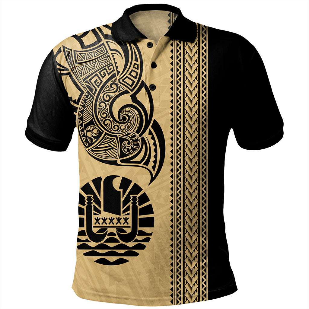Tahiti Polo Shirt French Polynesia Tribal Tattoo