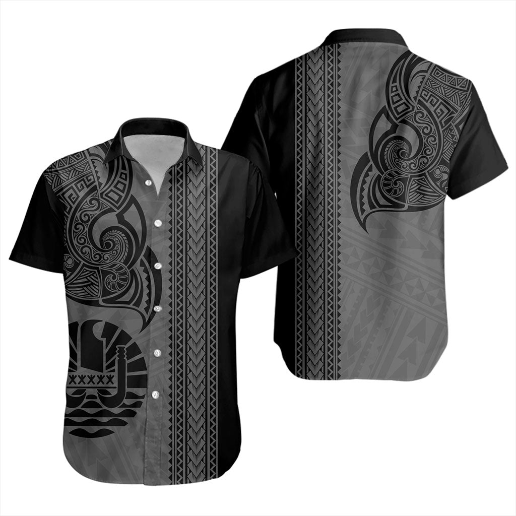 Tahiti Short Sleeve Shirt French Polynesia Tribal Tattoo