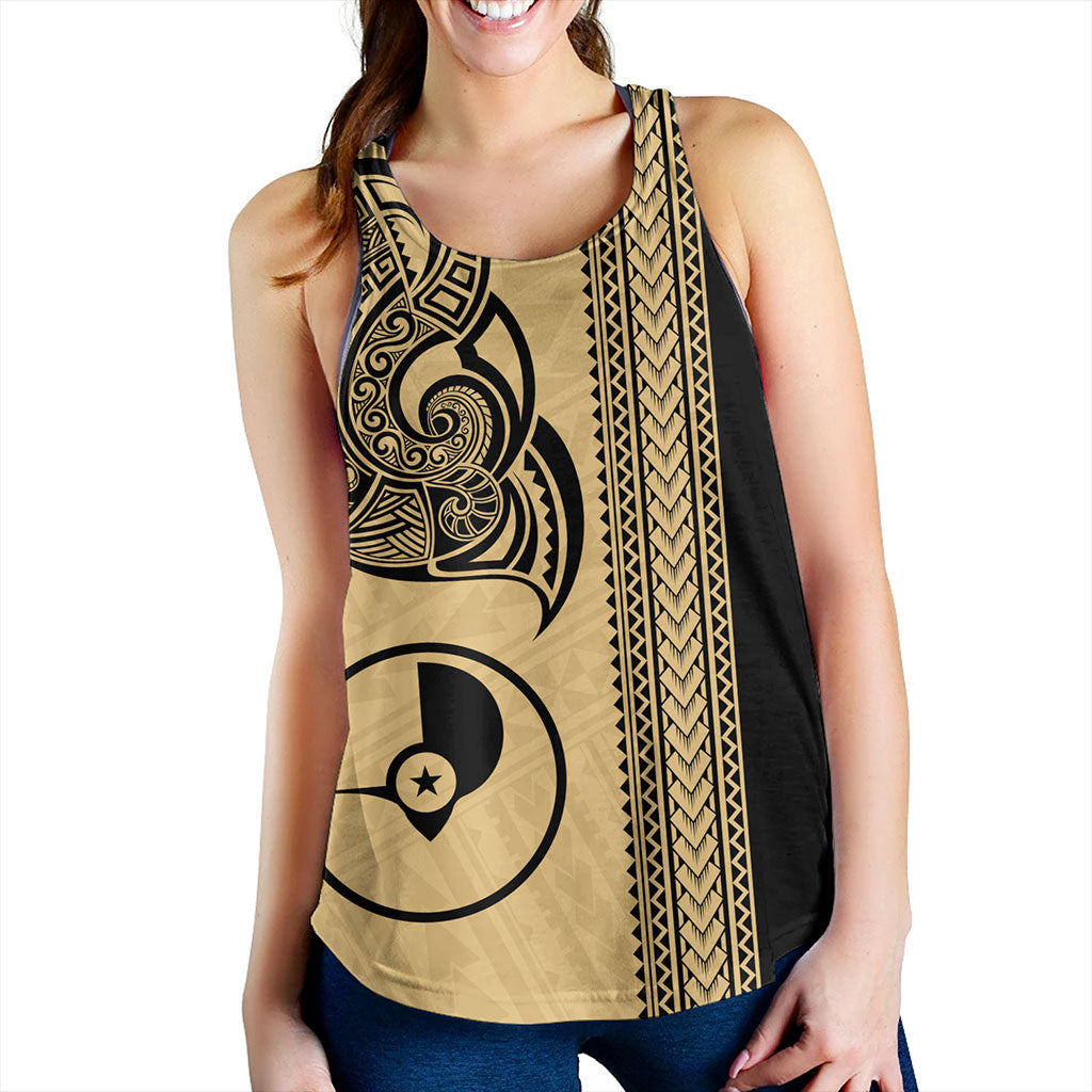 Yap State Women Tank Polynesia Coat Of Arms Tribal Tattoo