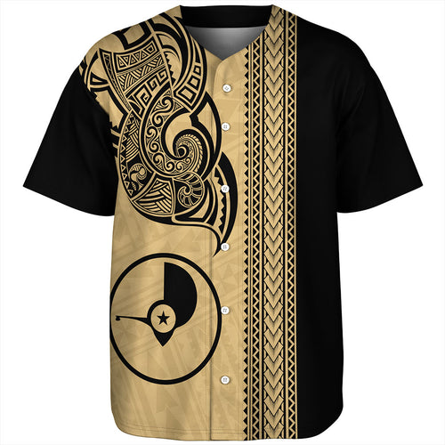 Yap State Baseball Shirt Polynesia Coat Of Arms Tribal Tattoo