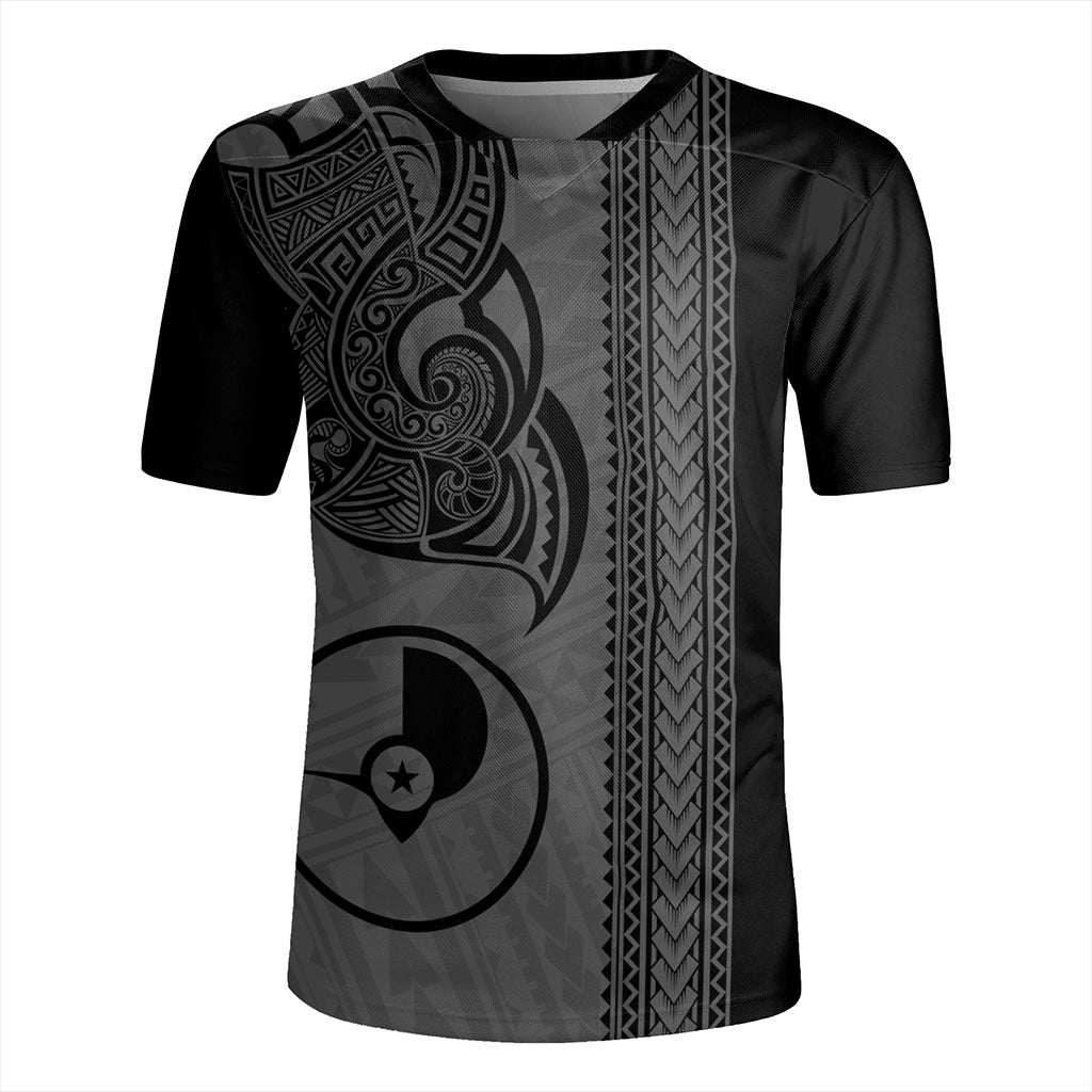 Yap State Rugby Jersey Polynesia Coat Of Arms Tribal Tattoo
