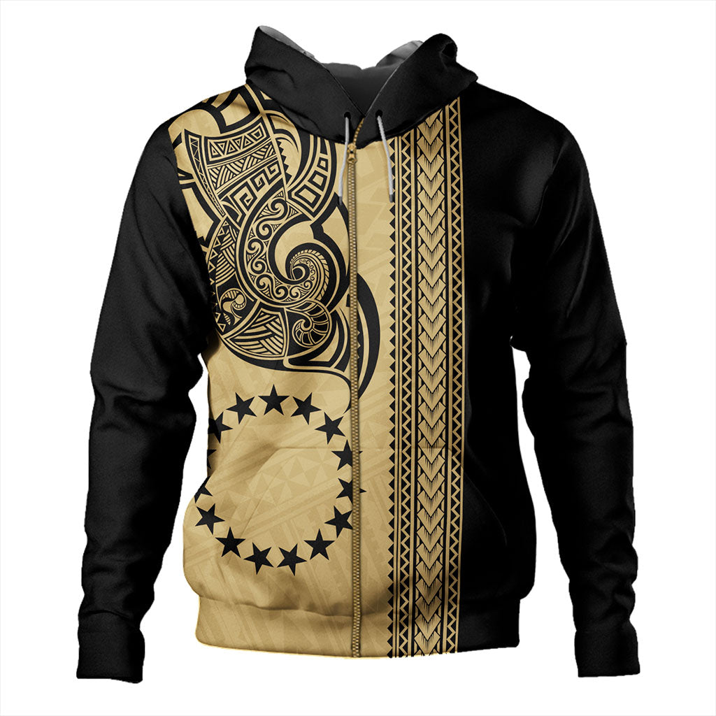 Cook Islands Hoodie Polynesian Coat Of Arms Tribal Tattoo