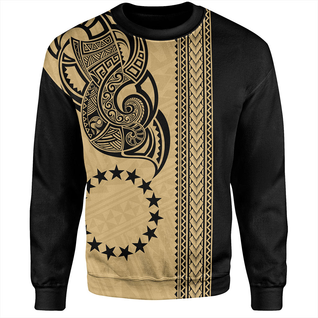 Cook Islands Sweatshirt Polynesian Coat Of Arms Tribal Tattoo