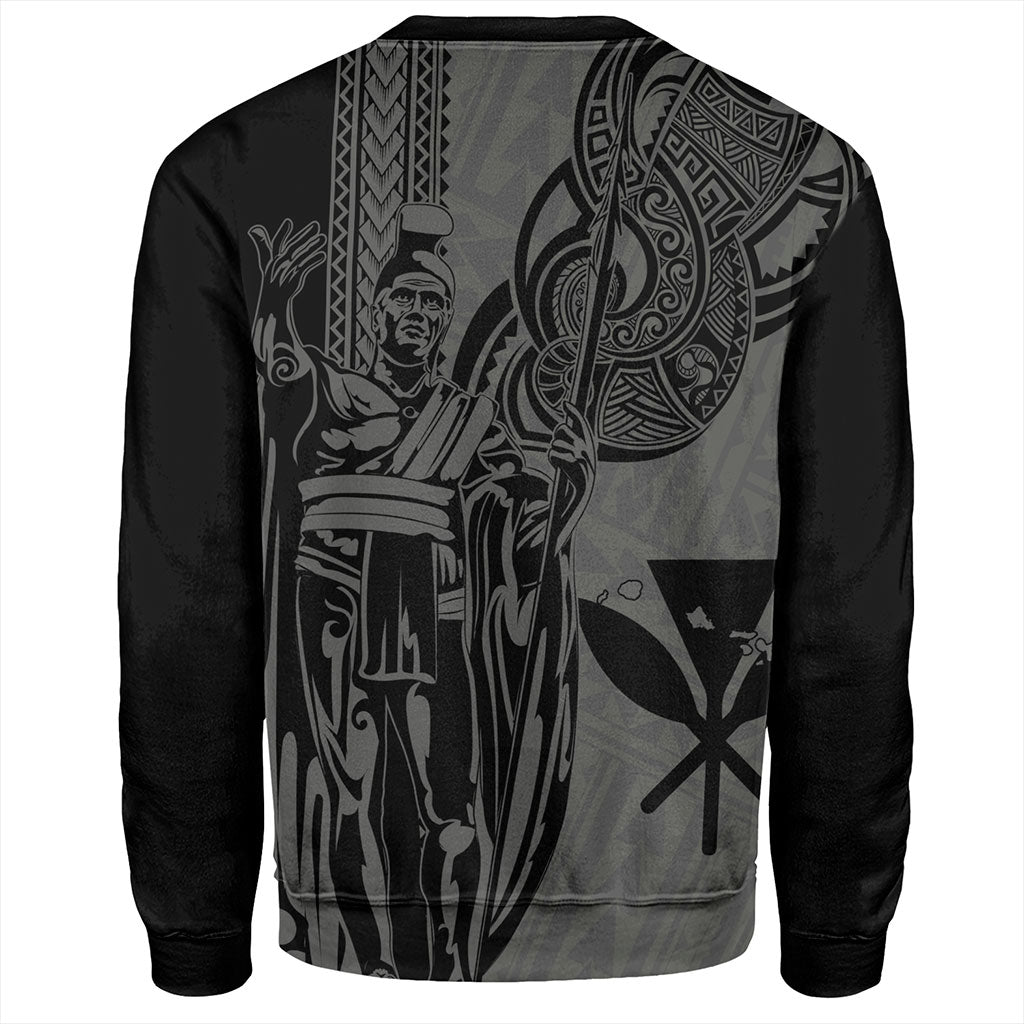 Hawaii Sweatshirt Polynesian Tribal Tattoo King Kamehameha