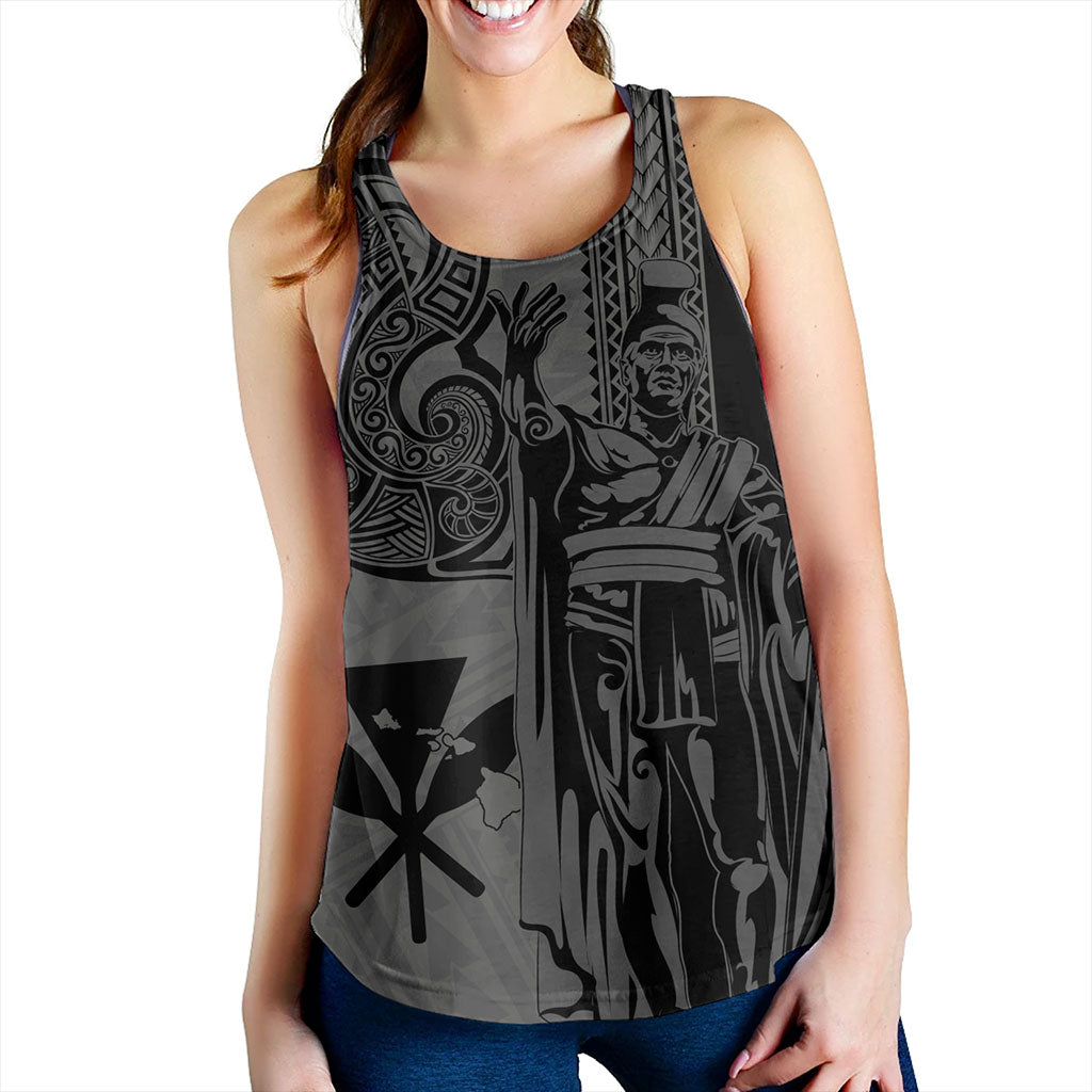 Hawaii Women Tank Polynesian Tribal Tattoo King Kamehameha