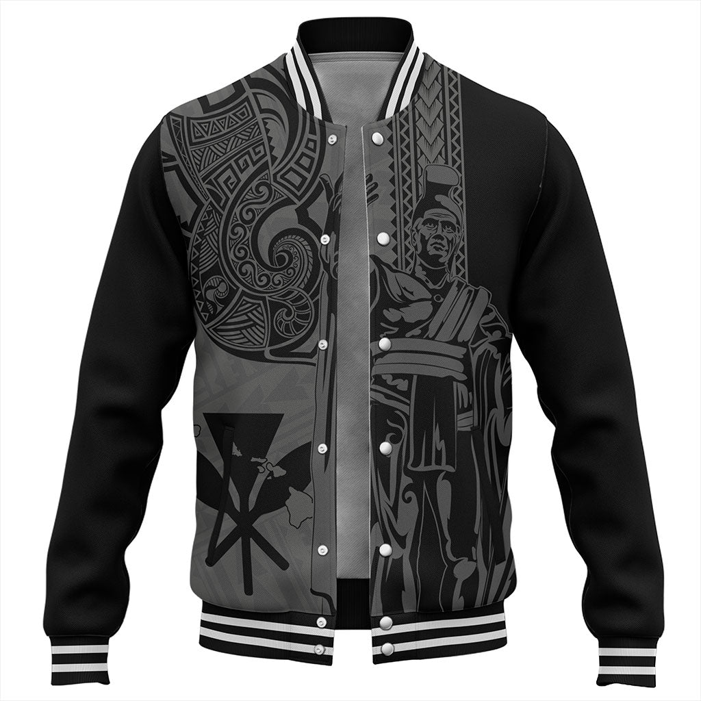 Hawaii Baseball Jacket Polynesian Tribal Tattoo King Kamehameha