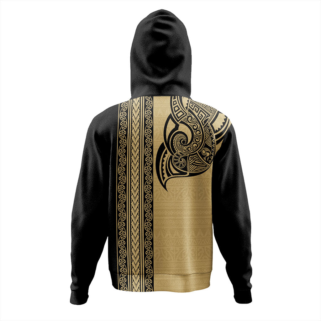 New Zealand Hoodie Maori Tribal Silver Fern Tattoo