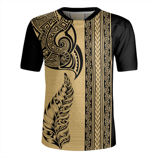 New Zealand Rugby Jersey Maori Tribal Silver Fern Tattoo
