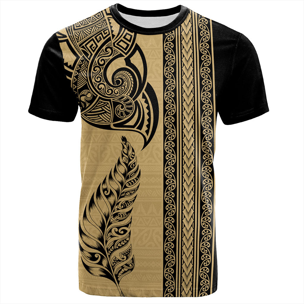 New Zealand T-Shirt Maori Tribal Silver Fern Tattoo