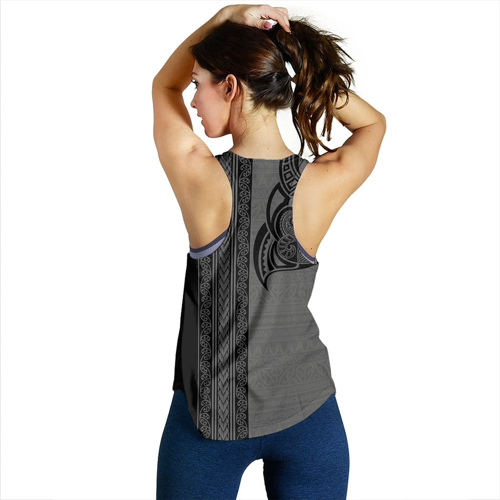 New Zealand Women Tank Maori Tribal Silver Fern Tattoo