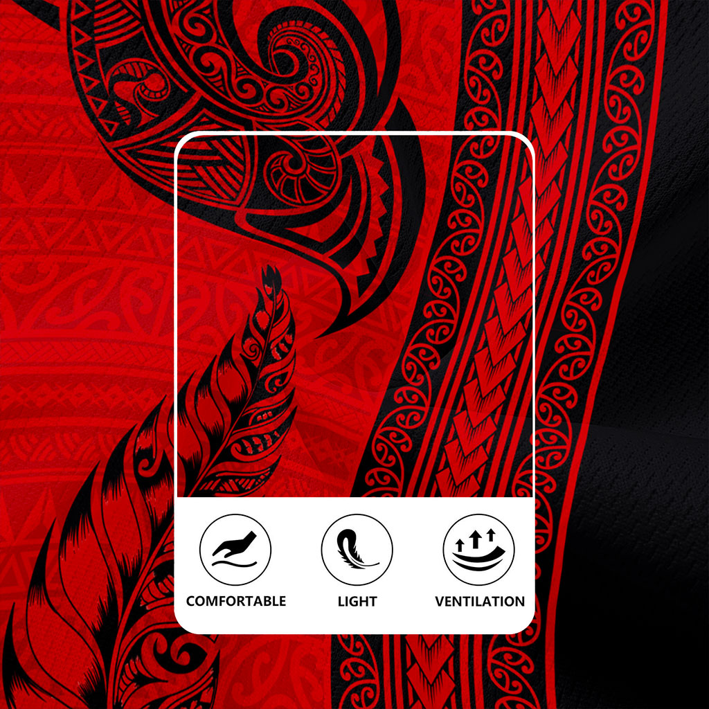 New Zealand Rugby Jersey Maori Tribal Silver Fern Tattoo