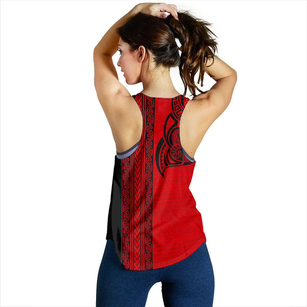 New Zealand Women Tank Maori Tribal Silver Fern Tattoo