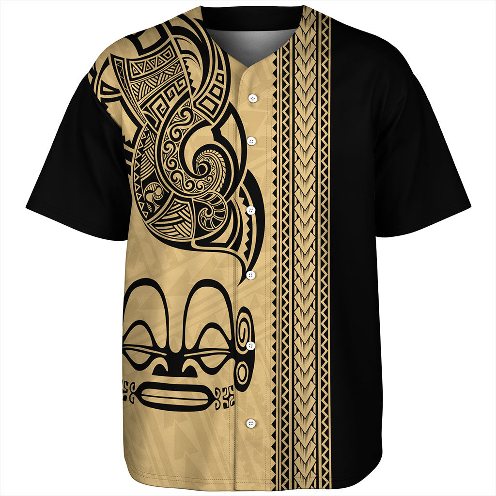 Marquesas Islands Baseball Shirt Polynesian Coat Of Arms Tribal Tattoo