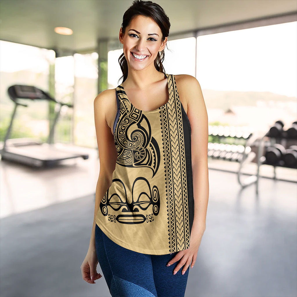 Marquesas Islands Women Tank Polynesian Coat Of Arms Tribal Tattoo