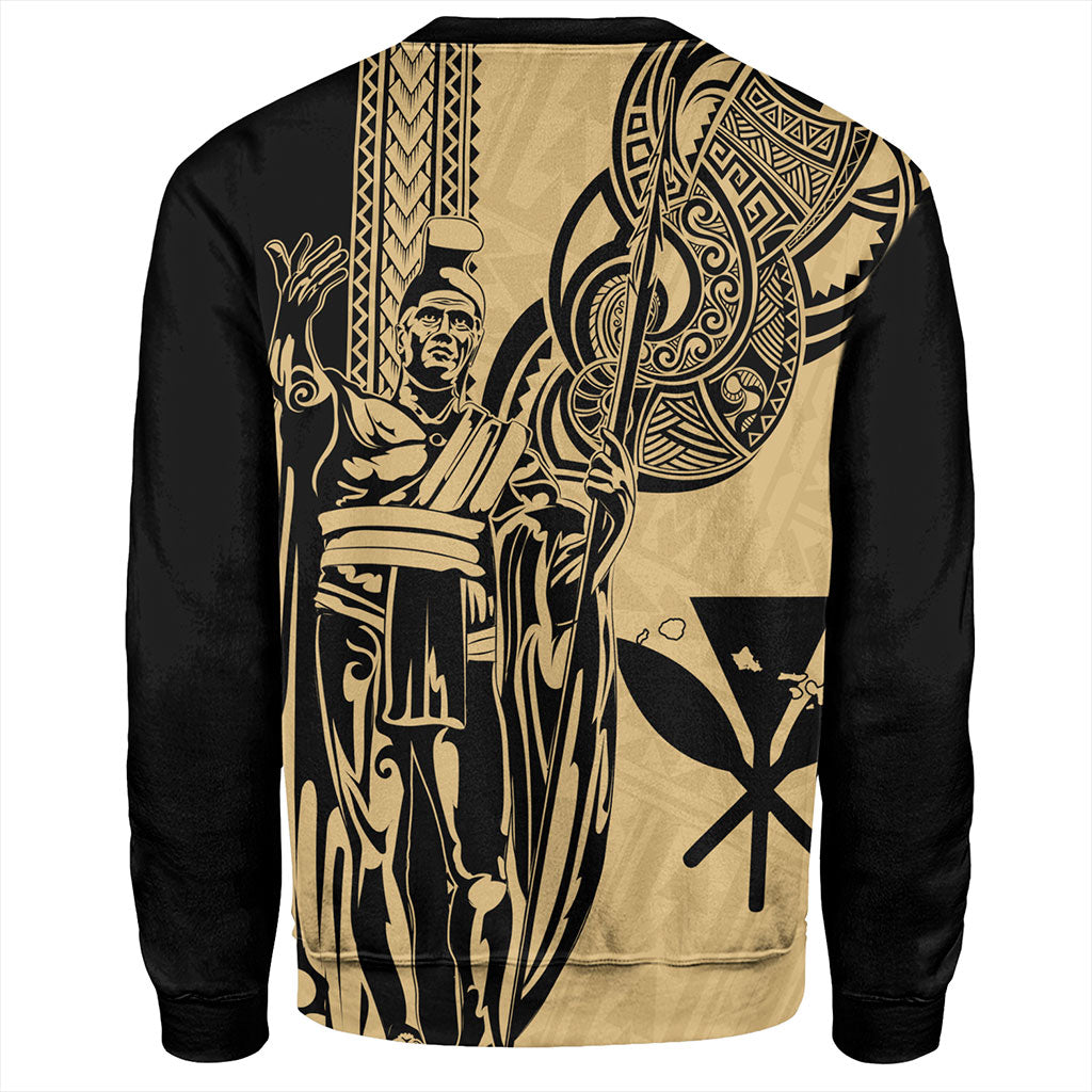 Hawaii Sweatshirt Polynesian Tribal Tattoo King Kamehameha