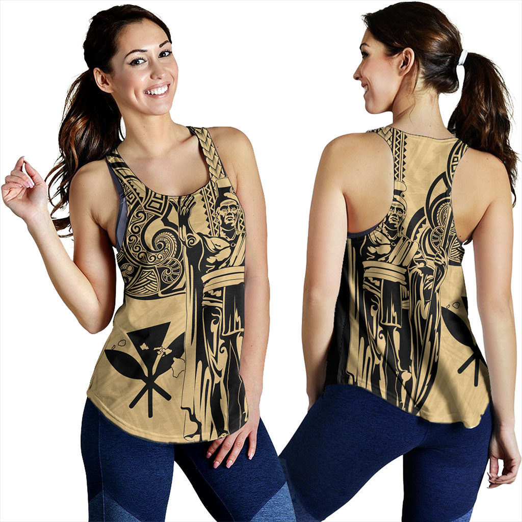 Hawaii Women Tank Polynesian Tribal Tattoo King Kamehameha