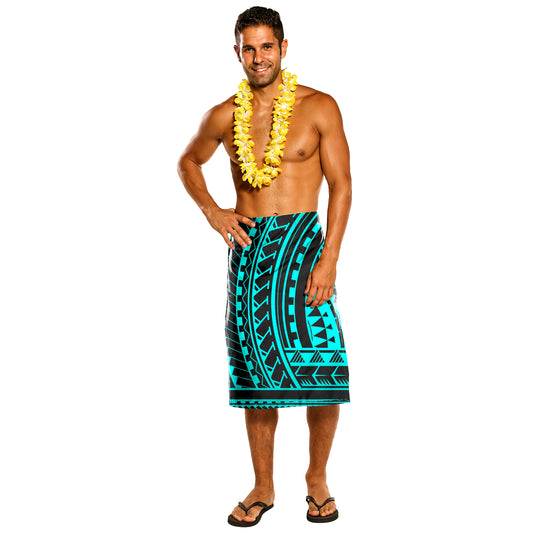 Polynesian Lavalava Polynesian Pattern Turquoise