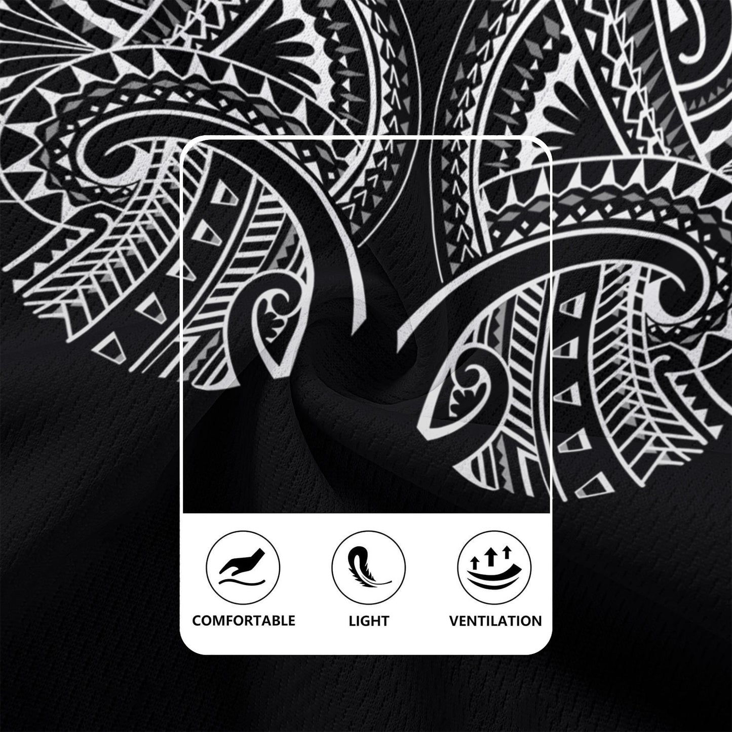 Hawaii Custom Personalised Rugby Jersey Black Polynesian Tribal Tatau Design
